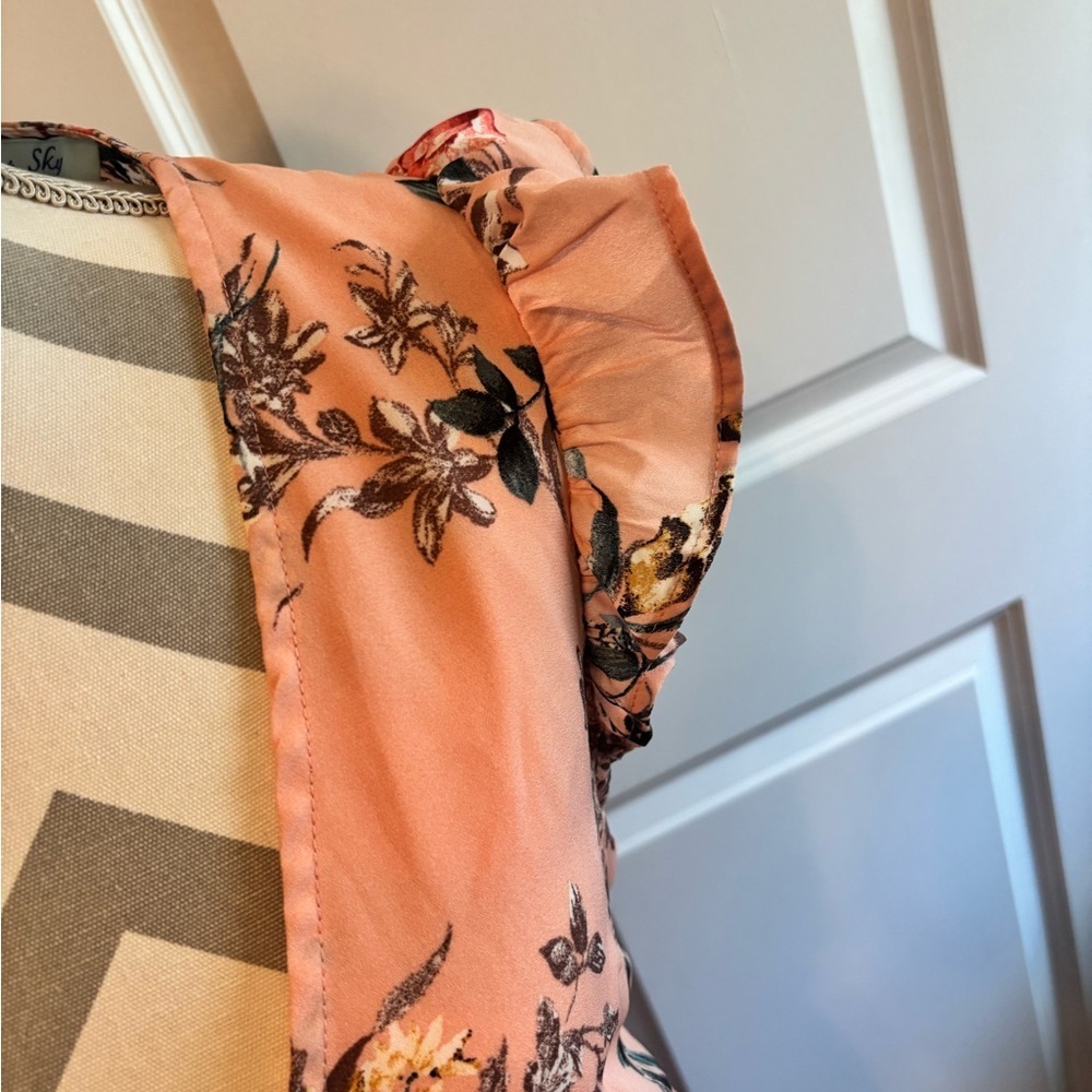 She + Sky Pink Floral High Low Dress - Picture 7 of 9